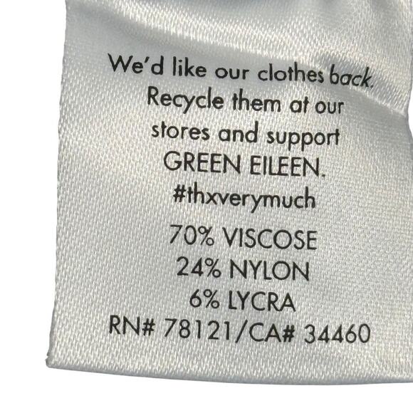 Eileen Fisher Stretch Knit Crepe Stretch Pull On Elastic Waist Black Pants sz L - Picture 15 of 16